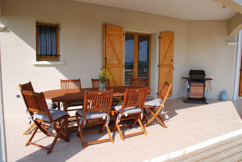 Outside Table and BBQ